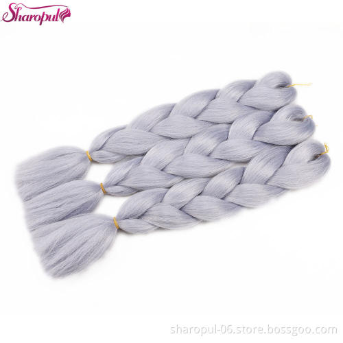 Sharopul brand synthetic hair jumbo braiding crochet hair in hair extension wholesale